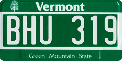 VT license plate BHU319