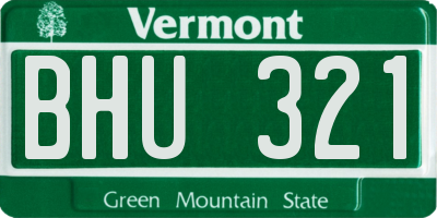 VT license plate BHU321