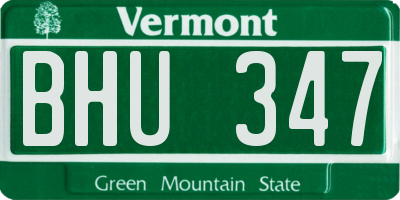 VT license plate BHU347