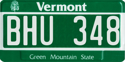 VT license plate BHU348