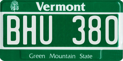 VT license plate BHU380
