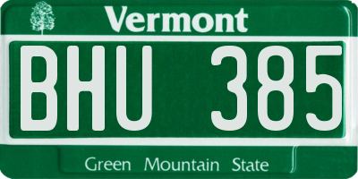 VT license plate BHU385