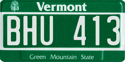 VT license plate BHU413