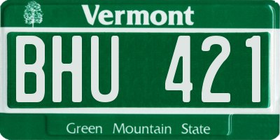 VT license plate BHU421
