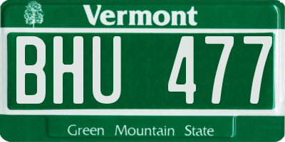 VT license plate BHU477
