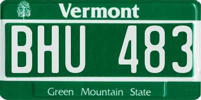 VT license plate BHU483