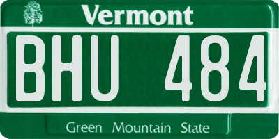VT license plate BHU484
