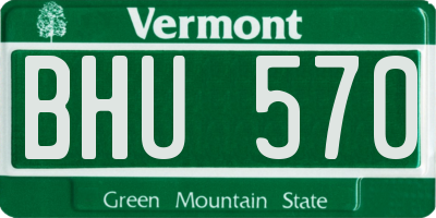 VT license plate BHU570