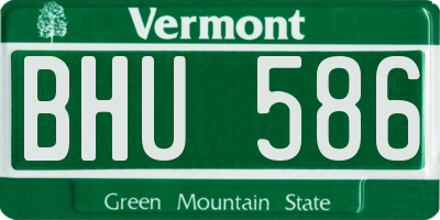 VT license plate BHU586
