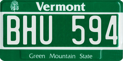 VT license plate BHU594