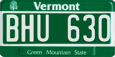 VT license plate BHU630