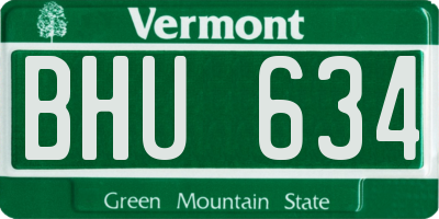 VT license plate BHU634