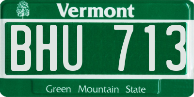VT license plate BHU713
