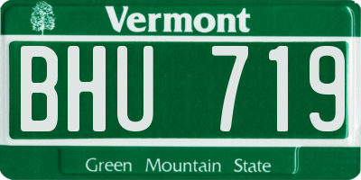 VT license plate BHU719