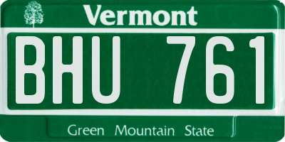 VT license plate BHU761