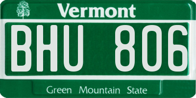 VT license plate BHU806