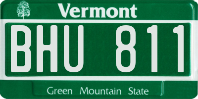 VT license plate BHU811