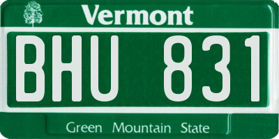 VT license plate BHU831