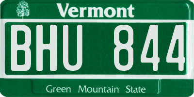 VT license plate BHU844