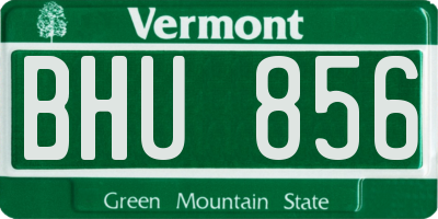 VT license plate BHU856