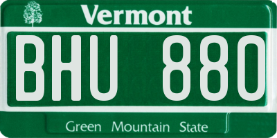 VT license plate BHU880