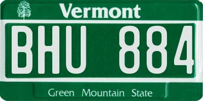 VT license plate BHU884