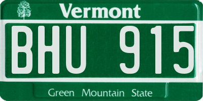 VT license plate BHU915