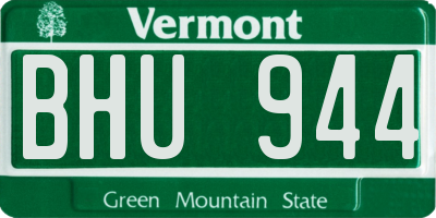 VT license plate BHU944