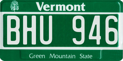 VT license plate BHU946