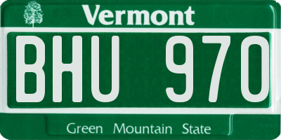 VT license plate BHU970