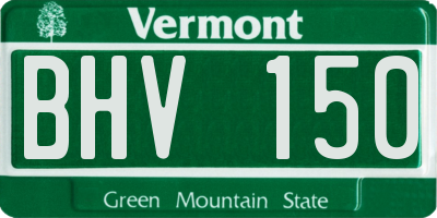 VT license plate BHV150