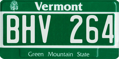 VT license plate BHV264