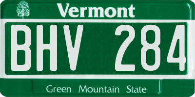 VT license plate BHV284