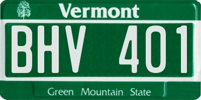 VT license plate BHV401