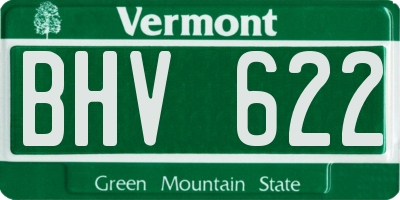 VT license plate BHV622