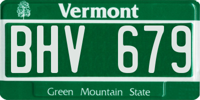 VT license plate BHV679