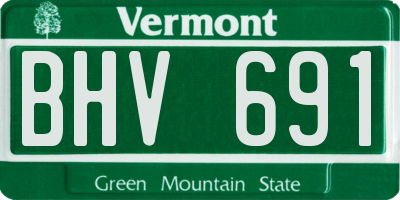 VT license plate BHV691