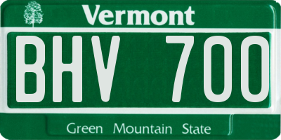 VT license plate BHV700