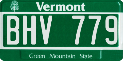 VT license plate BHV779