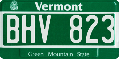 VT license plate BHV823