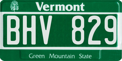 VT license plate BHV829