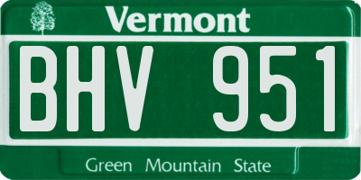 VT license plate BHV951