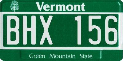 VT license plate BHX156