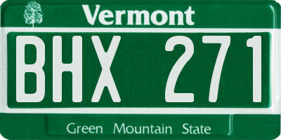 VT license plate BHX271