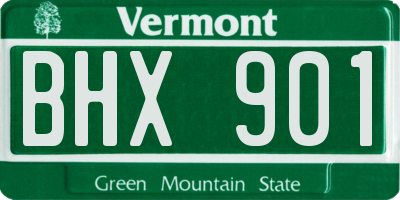 VT license plate BHX901
