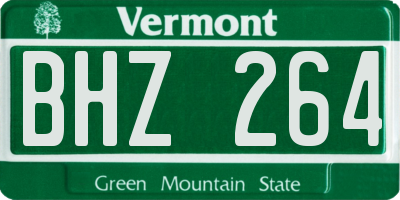 VT license plate BHZ264