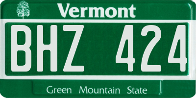 VT license plate BHZ424
