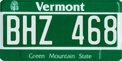 VT license plate BHZ468