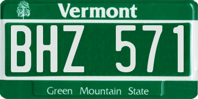 VT license plate BHZ571
