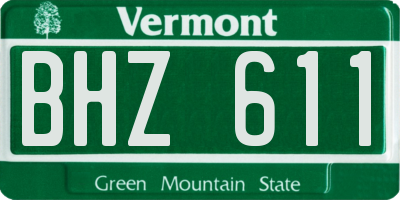 VT license plate BHZ611